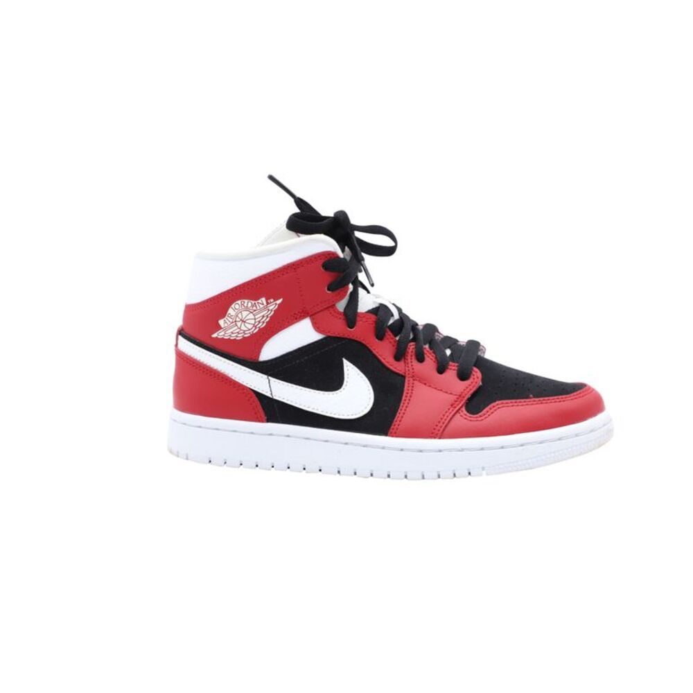 Pre Loved Nike Vintage Air Jordan 1 Mid Bred Basketball Shoe Women Low Top - Picture 1 of 6